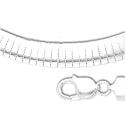 Sterling Silver 16 Inch X 10.0 mm Omega Necklace