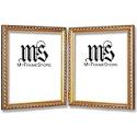 5x7 / 5 x 7 Frame for Picture or Photo, Solid Wood, Gold, style #609D