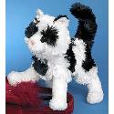 Plush Animal: Black & White Cat