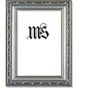 4x6 / 4 x 6 Frame for Picture or Photo, Solid Wood, Silver, style #613