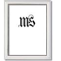 6x8 / 6 x 8 Frame for Picture or Photo, Solid Wood, White & Gold, style #605