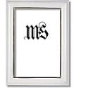 4x6 / 4 x 6 Frame for Picture or Photo, Solid Wood, White & Gold, style #605