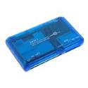 Eforcity Clear Blue USB Memory Card Reader for Compact Flash CF I, CF II, CF Ultra II / MicroDrive / Smart Media Card / xD / Secure Digital: SD, SDC