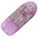 CTCstore 10-in-1 USB 2.0 High Speed Memory Card Reader Writer for SD SDHC MiniSD MiniSDHC MMC rsMMC - Purple