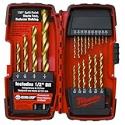 Milwaukee 48-89-1105 1/ 16-to-1/ 2-Inch Titanium-Coated Twist Drill Bit Assortment in Plastic Index, 20-Piece