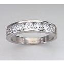 Round Cubic Zirconia CZ Wedding Band