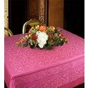 Tablecloth 70x110-inch, Runner 90-inch, 10 Napkins Set, Regale in 2 Tone Cranberry