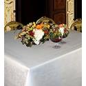 Table Cloth70x90-inch, Finesse in White, Made in Europe