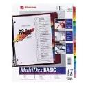 Wilson Jones Multidex Index, Assorted Color, 26-Tab, A-Z, 8.5 x 11 Inches, 26 per Set (90203)