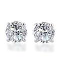 14k White Gold, Round, Diamond Stud Earrings (1/ 4 cttw, I-J Color, I1-I-2 Clarity)