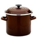 Le Creuset Enamel-on-Steel 8-Quart Covered Stockpot, Chestnut