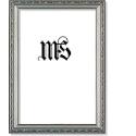 8x12 / 8 x 12 Frame for Picture Photo or Diploma, Solid Wood, Silver, style #613