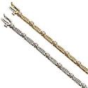14kt White Gold Extensive Bar Diamond Fashion Bracelet