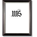 8.5x11 / 8.5 x 11 Frame for Picture Photo or Diploma, Solid Wood, Black & Gold, style #604