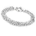 Sterling Silver 7.5" Byzantine Bracelet
