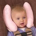 Kiddopotamus & Co Cradler?? Adjustable Head Support For Newborns To Toddlers Pink With Bunny Applique