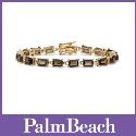 Smoky Quartz 14k Gold-Plat Bracelet