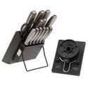 Ginsu 04835 International Traditions 14-Piece Stainless-Steel Countersaver Hanging Knife Block Set