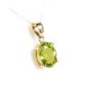 Oval Peridot Solitaire Pendant