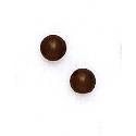 14k Yellow 6 mm Round Black Onyx Friction-Back Stud Earrings