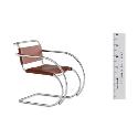 Vitra Miniature - Mies van der Rohe MR20 Leat