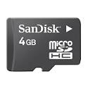 SanDisk 4GB MicroSDHC Card with SD Adpater ( SDSDQ-4096-A11M, US Retail Package )