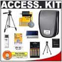 Accessory Kit for Canon Powershot Digital Cameras (A510 A520 A530 A540 A550 A560 A570IS A630 A640 A700 A710IS) with Canon Digital Camera Case + (4) 2700mAh AA NiMH Batteries & 110/ 220V Rapid Charger + Compact Travel Tripod + High Speed USB 2.0 SecureDigital (SD) Card Reader