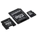 Kingston 4 GB Class 4 microSDHC Flash Memory Card with SD & miniSD Adapters SDC4/ 4GB-2ADP
